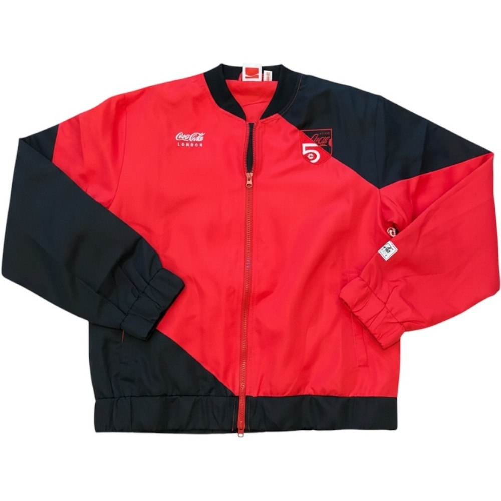 Coca-Cola‎ London Bomber Jacket Mens Medium Red Black Full Zip Windbreaker NWT